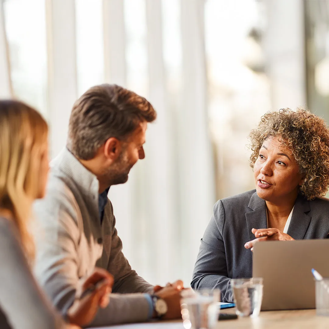 businesswomen meeting clients