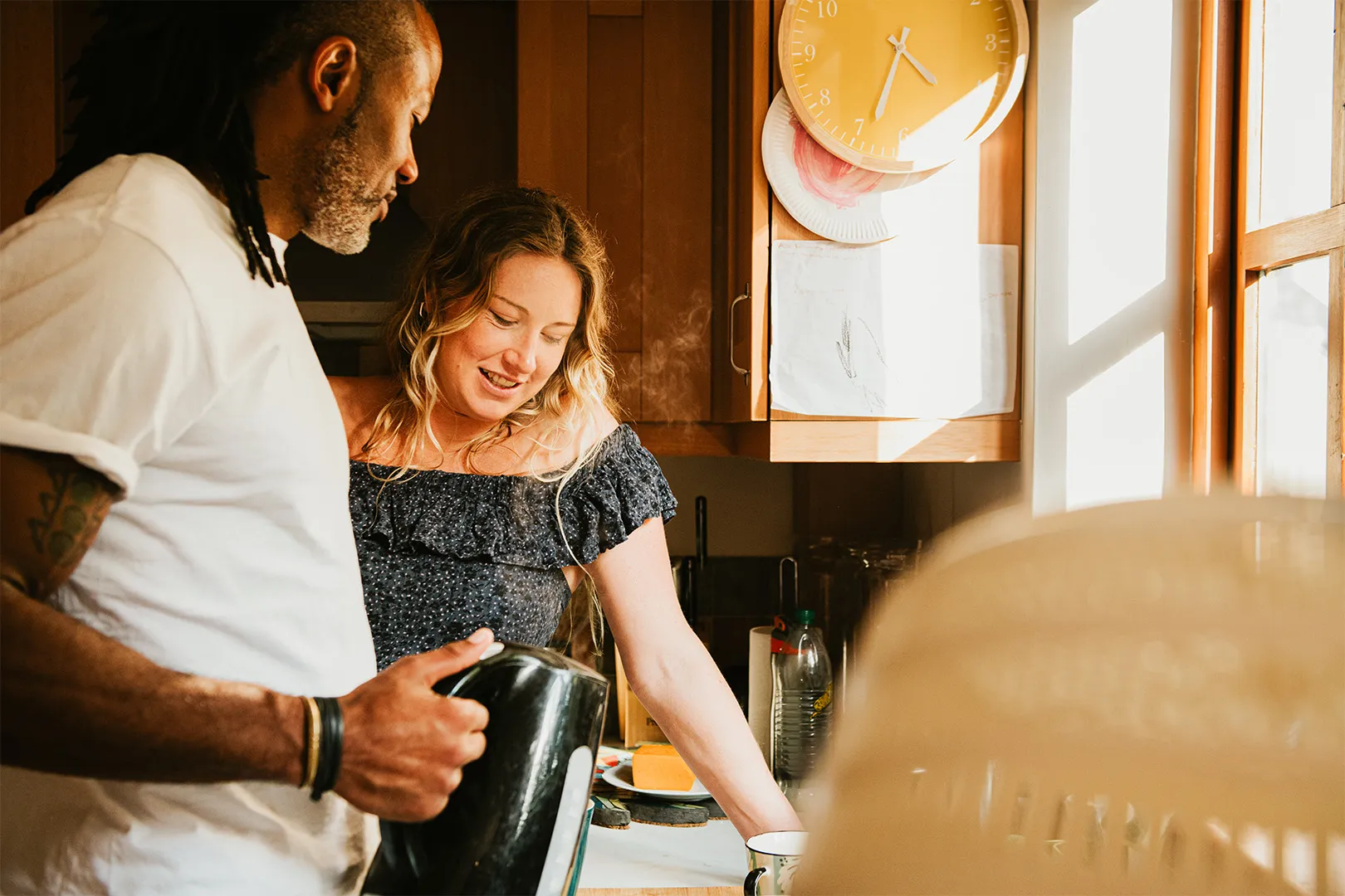 couple in kitchen