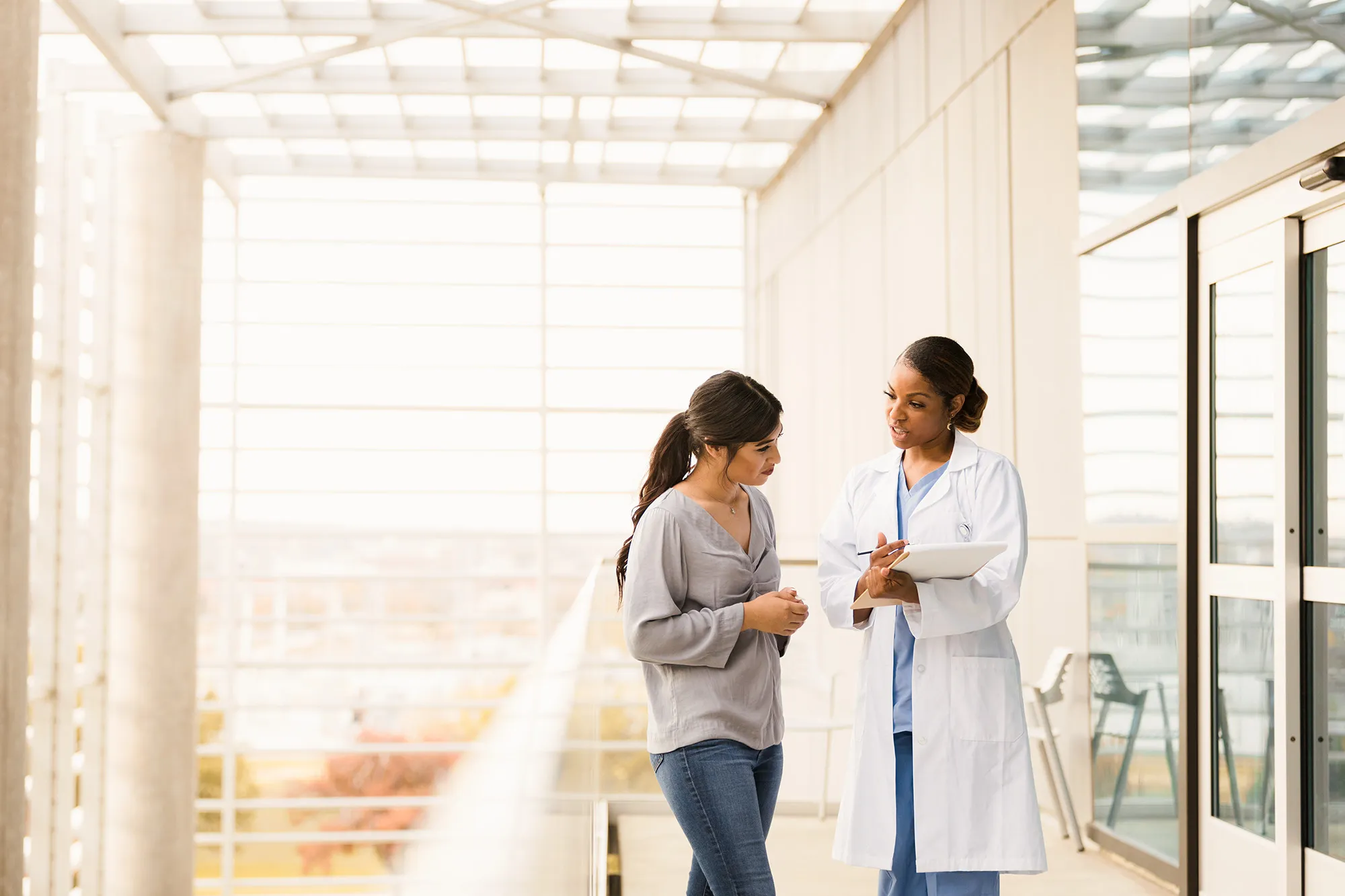 doctor talking to patient