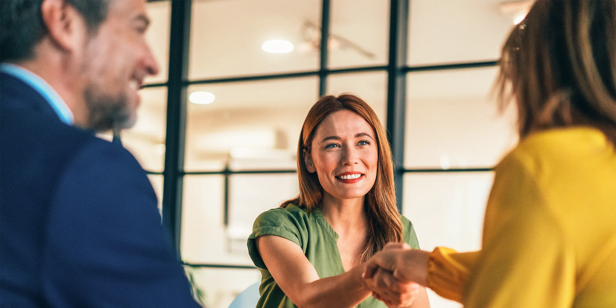 female advisor with clients