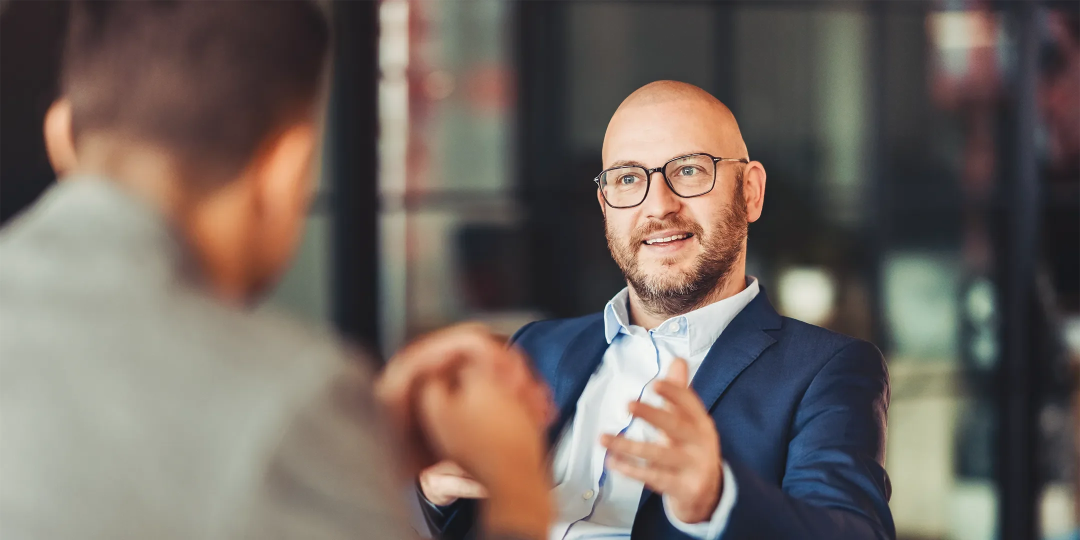 male advisor with client