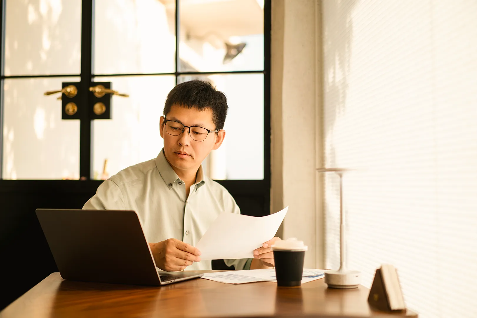 man using computer