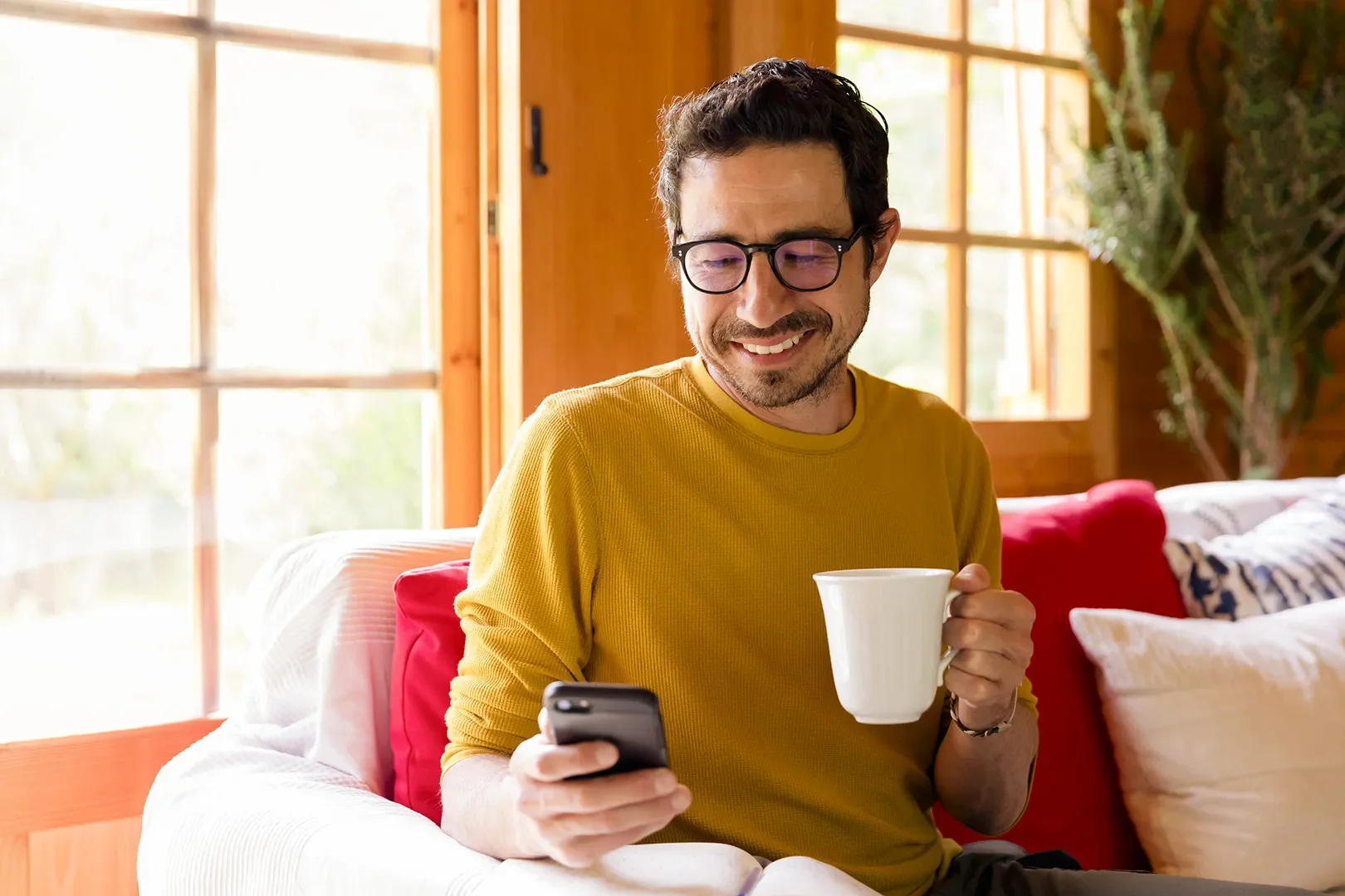 man using phone