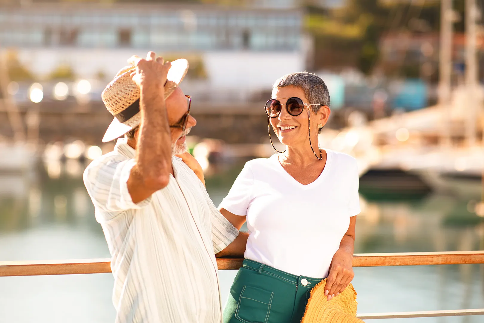 older couple on a boat