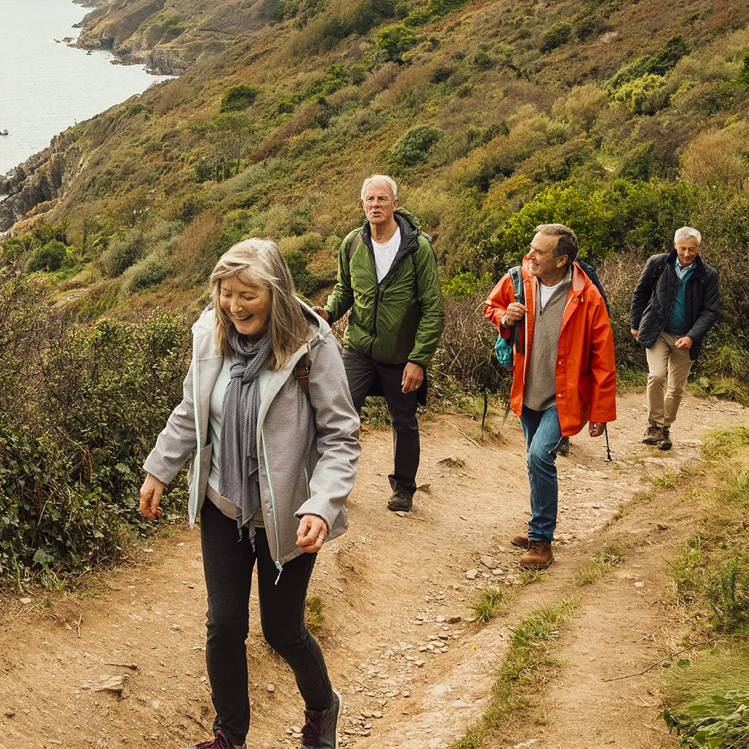 older friends hiking