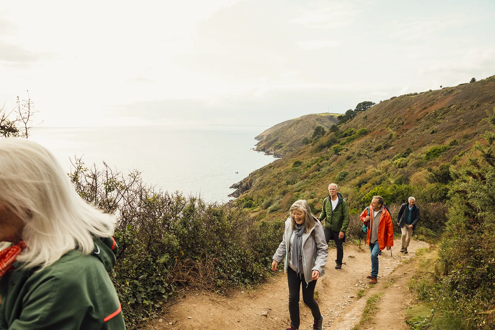 older friends hiking