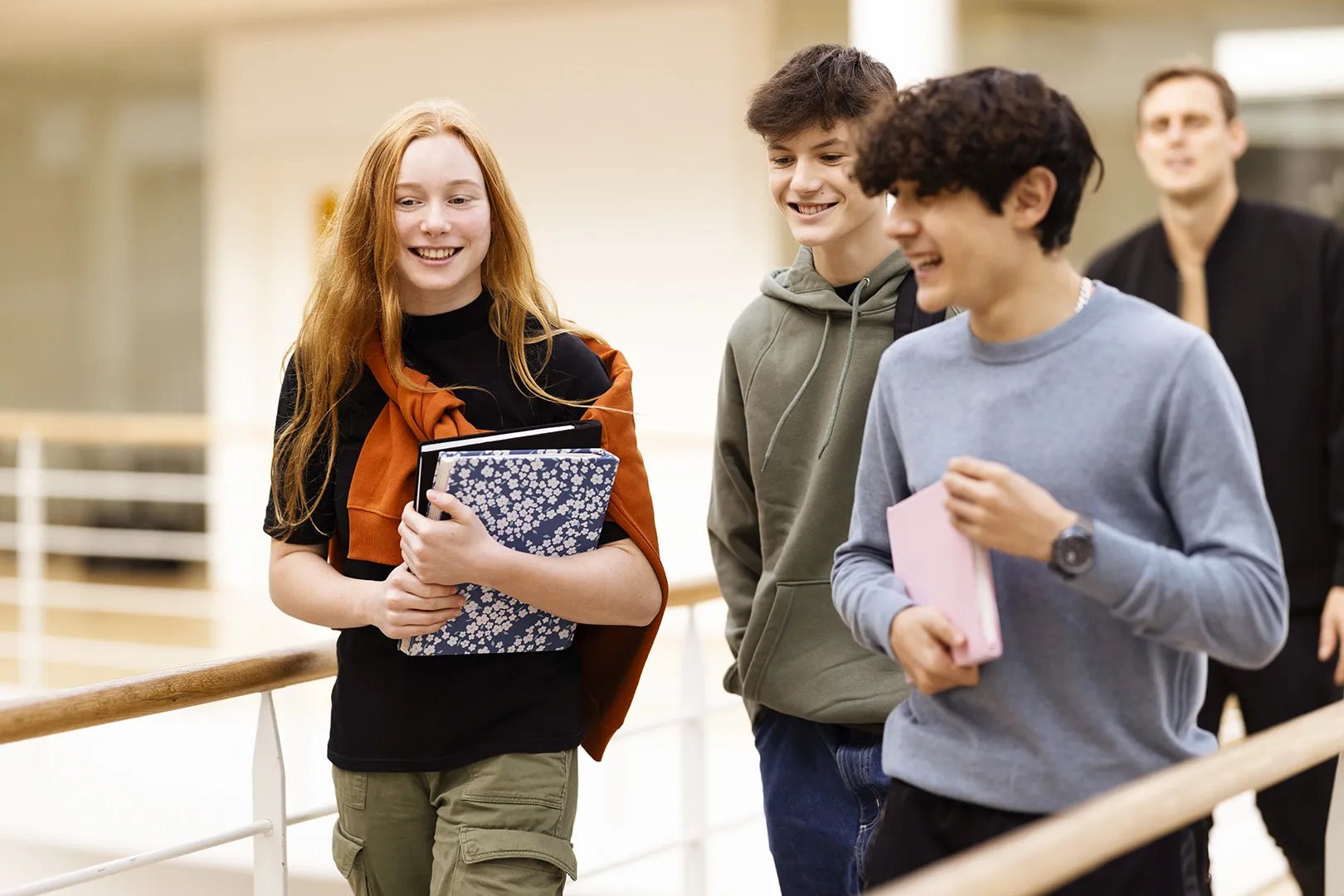 students walking to class
