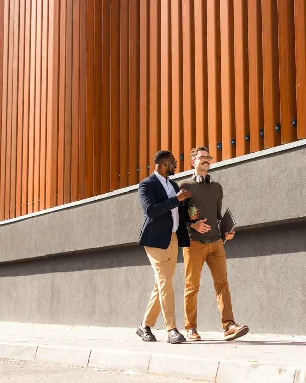 businessmen walking